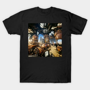 STEAMPUNK STATION ORIGINAL AI DIGITALLY GENERATED ARTWORK T-Shirt